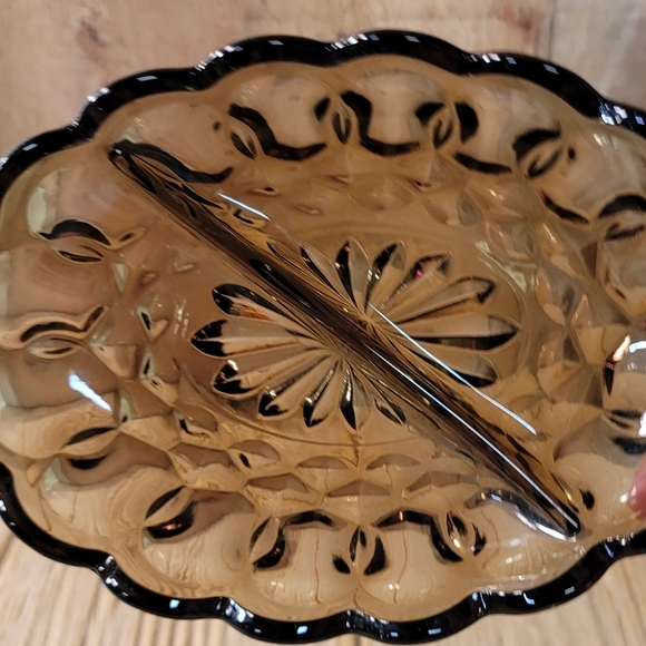 Vintage Tawny Brown Anchor Hocking Pickle Dish - Picture 5 of 5